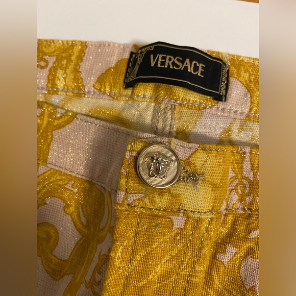Vintage Versace Gold Metallic Pants